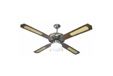 Ventilatore a pale in legno marrone 130 cm con lampada