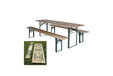 Set birreria con tavolo e 2 panche incluse 220cmx70cm